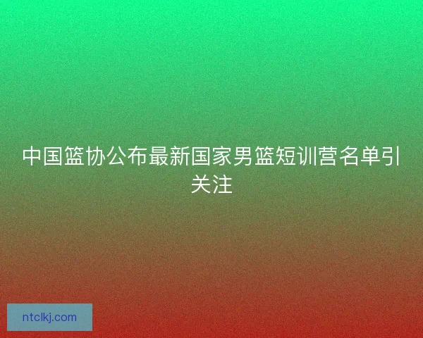 中国篮协公布最新国家男篮短训营名单引关注